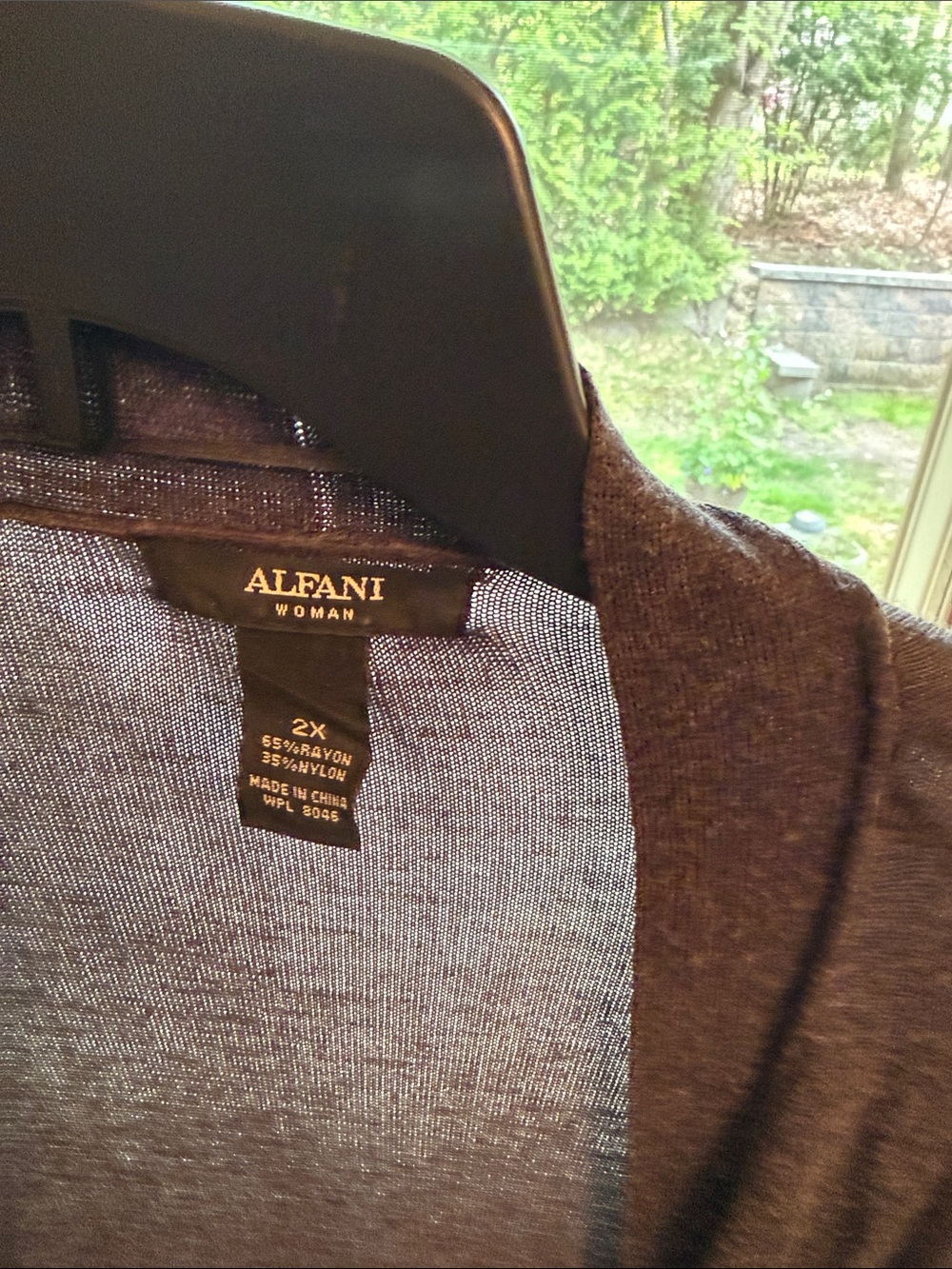 Alfani Woman Grey Open Front Lightweight Cardigan